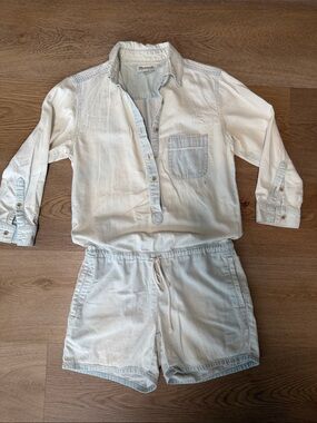 Madewell Light Wash Denim Romper